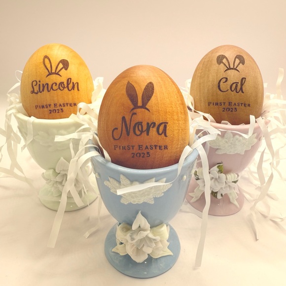 Personalized Wooden Eggs - Picture 7 of 16
